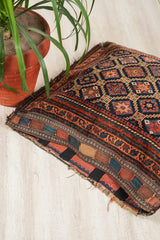 Antique Baloch Bag face Rug 2'4" x 2'3"
