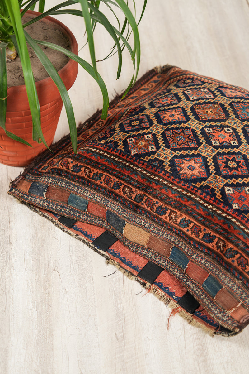 Antique Baloch Bag face Rug 2'4" x 2'3"
