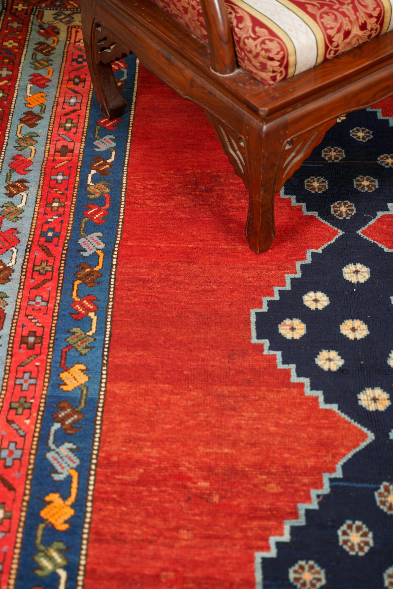 Antique Caucasian Kazak Rug 7'3" x '5"