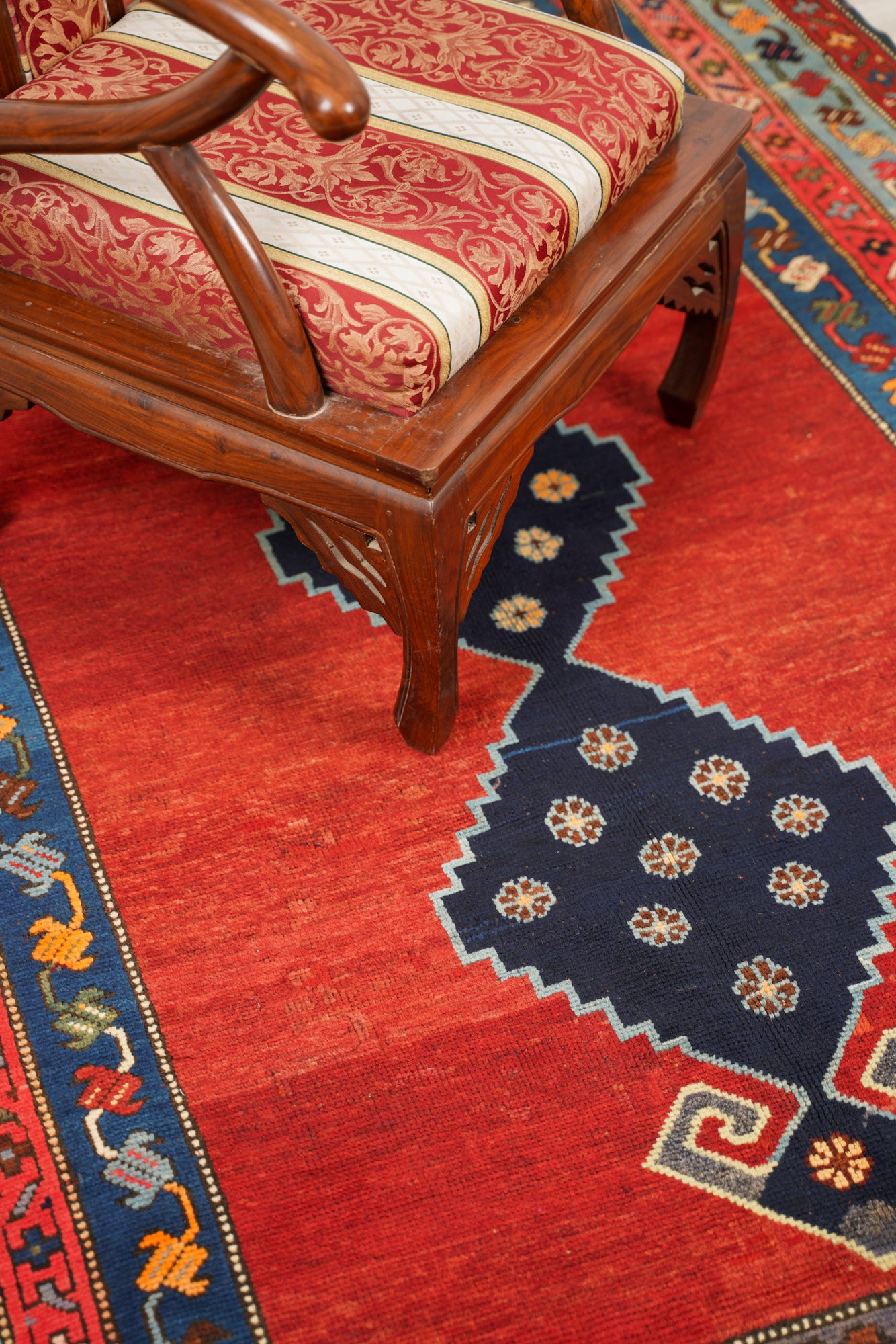 Antique Caucasian Kazak Rug 7'3" x '5"