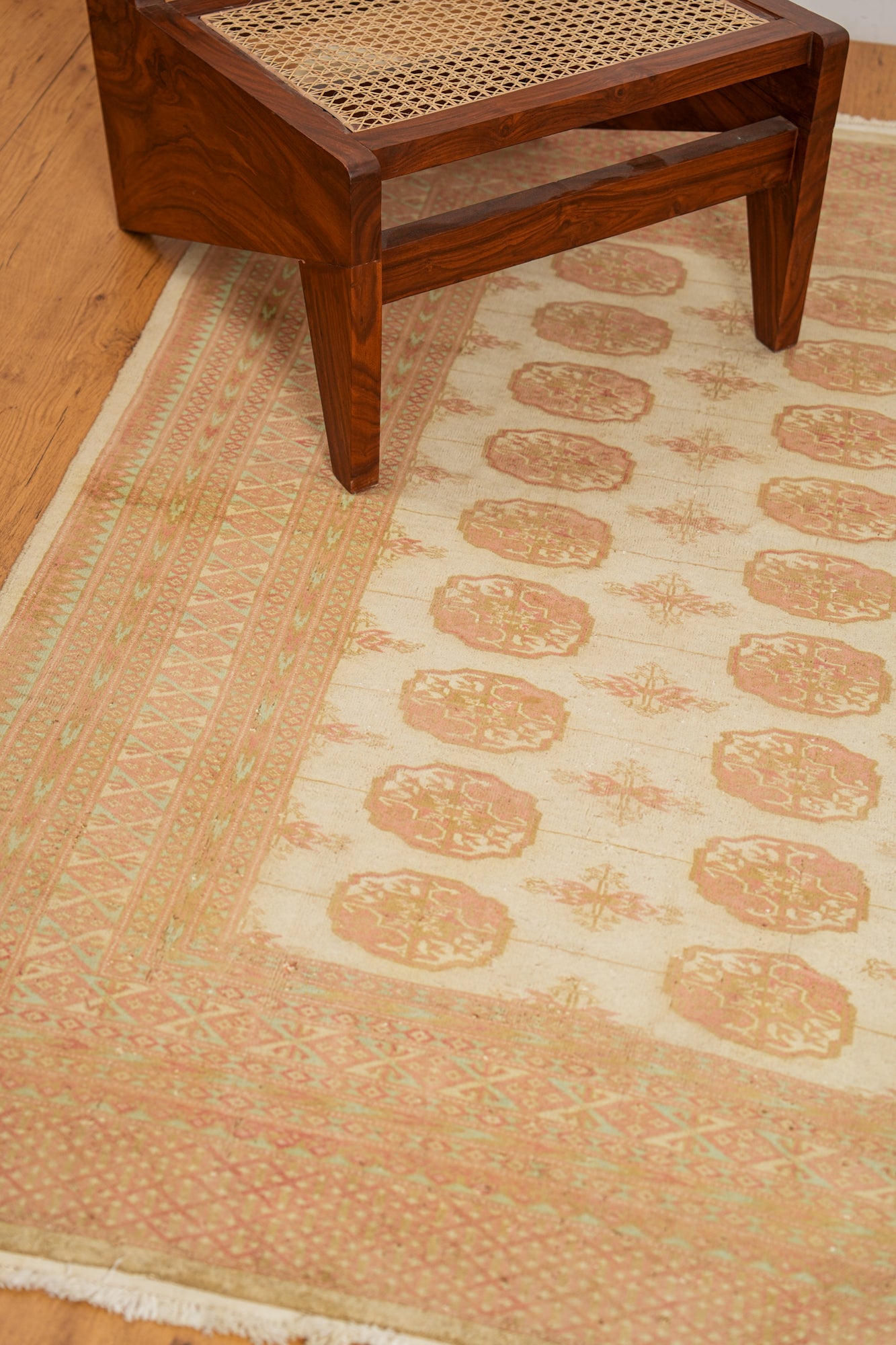 Vintage Kashmiri Bokhara Rug 6' x 4'2"