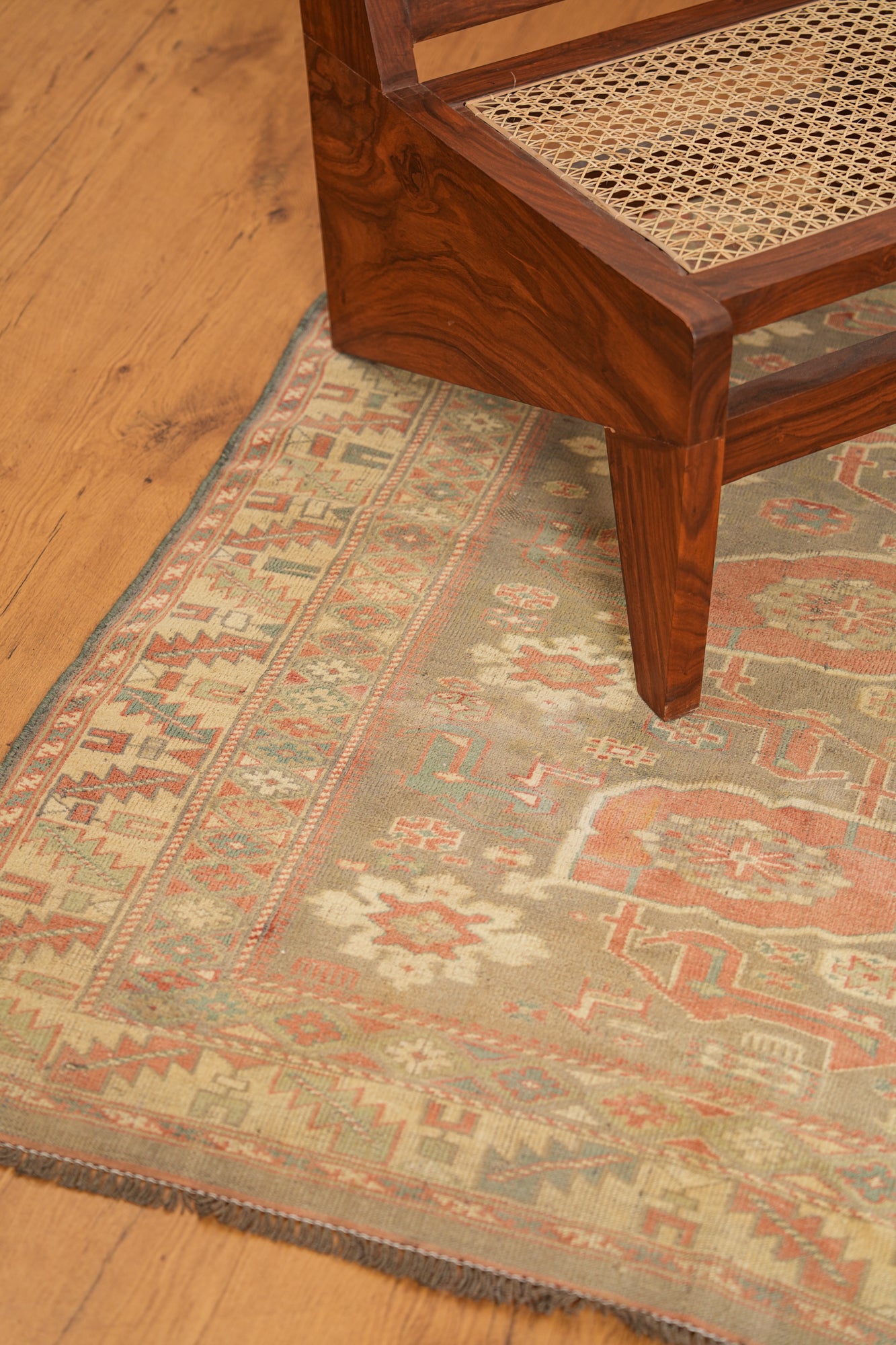 Vintage Kashmiri Rug 4'2" x 4'