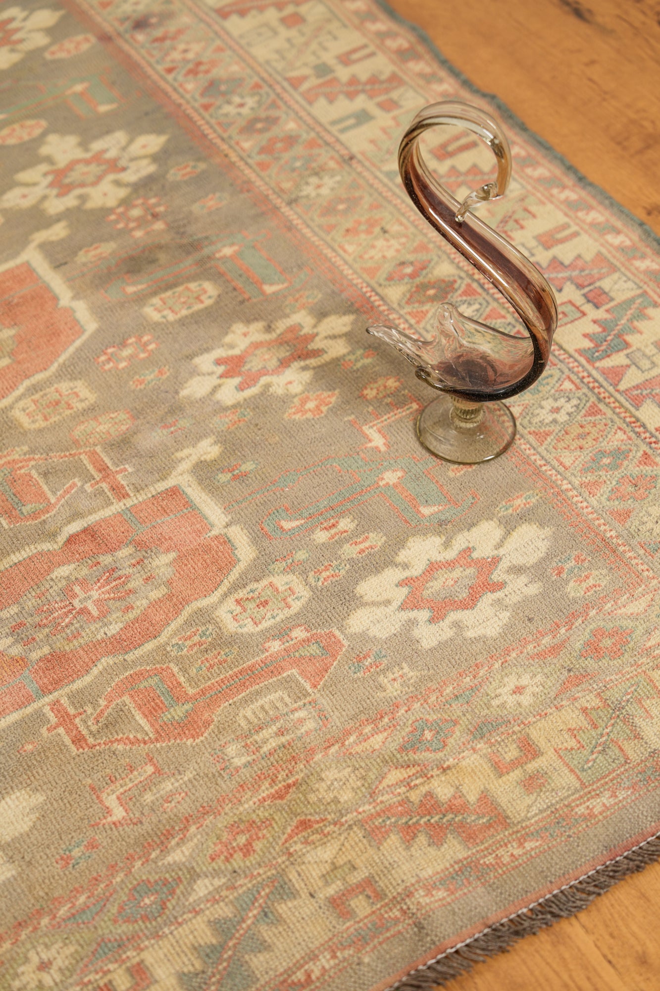 Vintage Kashmiri Rug 4'2" x 4'