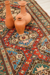 Antique Caucasian Karabagh Hallway Rug 11'1" x 3'5"