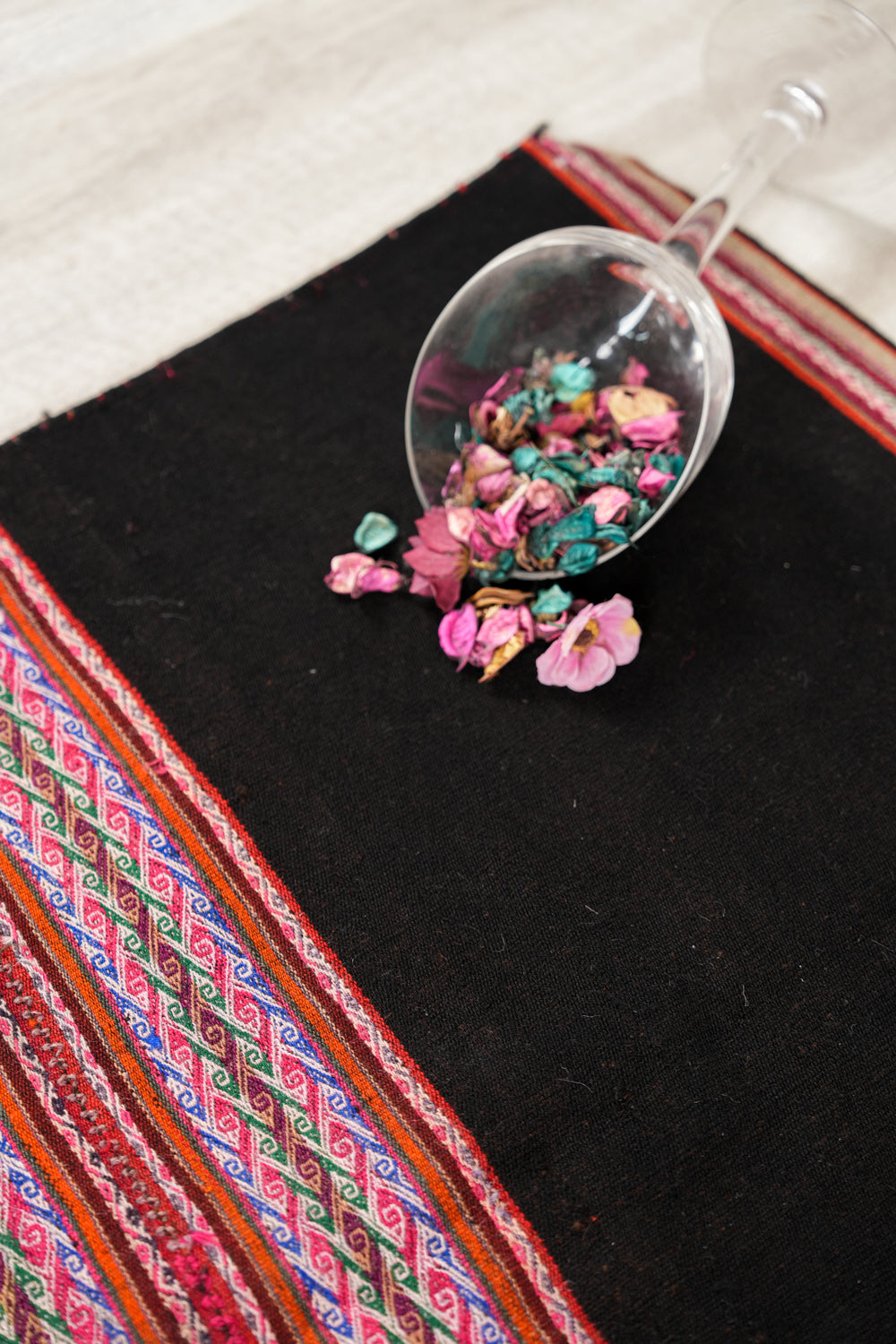 Vintage Bolivian Aymara Aguayo Textile 3'7" x 2'10"