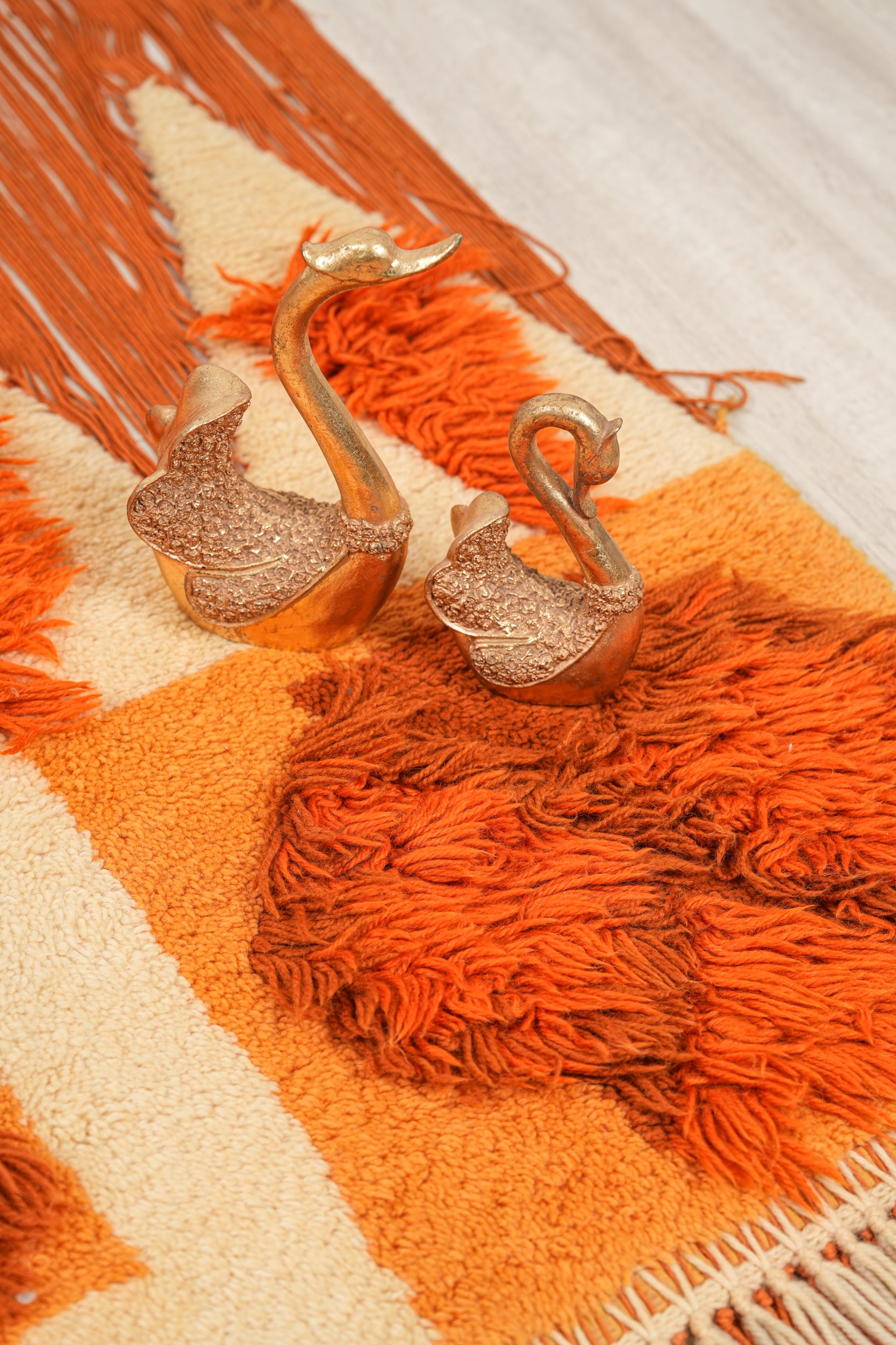 Vintage scandinavian Fiber Art Textile 4'4" x 3'