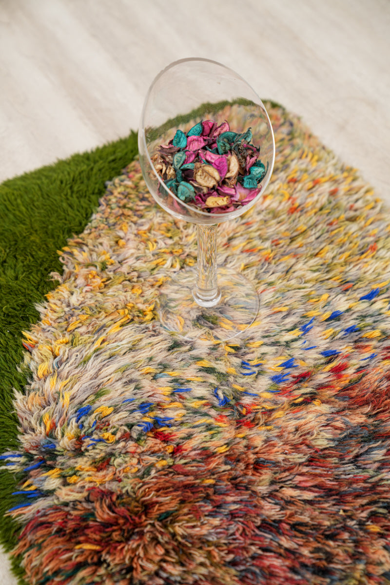 Vintage Scandinavian Rug 3'6" x 1'9"