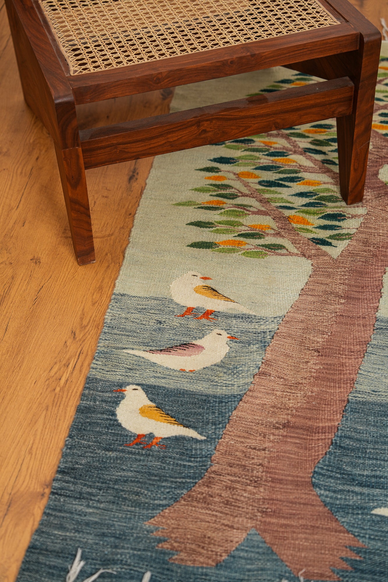 Vintage Egyptian Naturalist Tapestry 5' x 2'10"