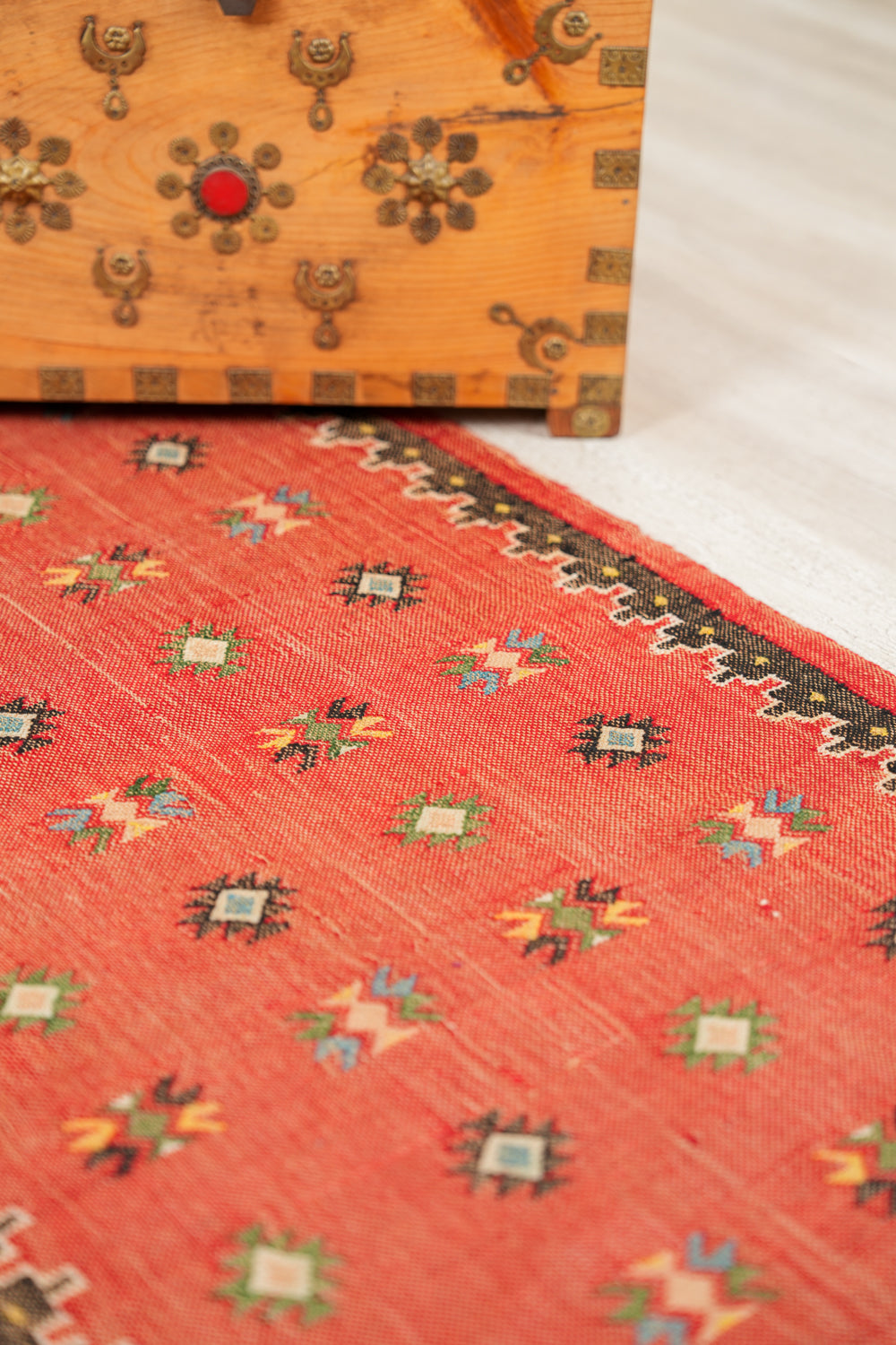 Vintage Moroccan Tribal Textile 4'6" x 1'10"