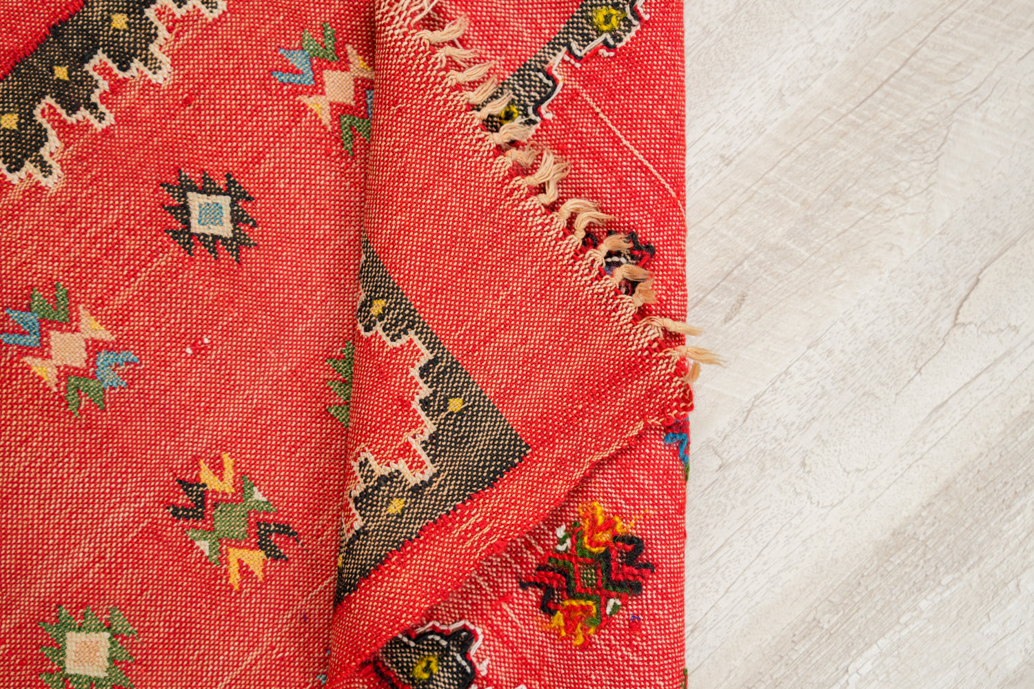 Vintage Moroccan Tribal Textile 4'6" x 1'10"