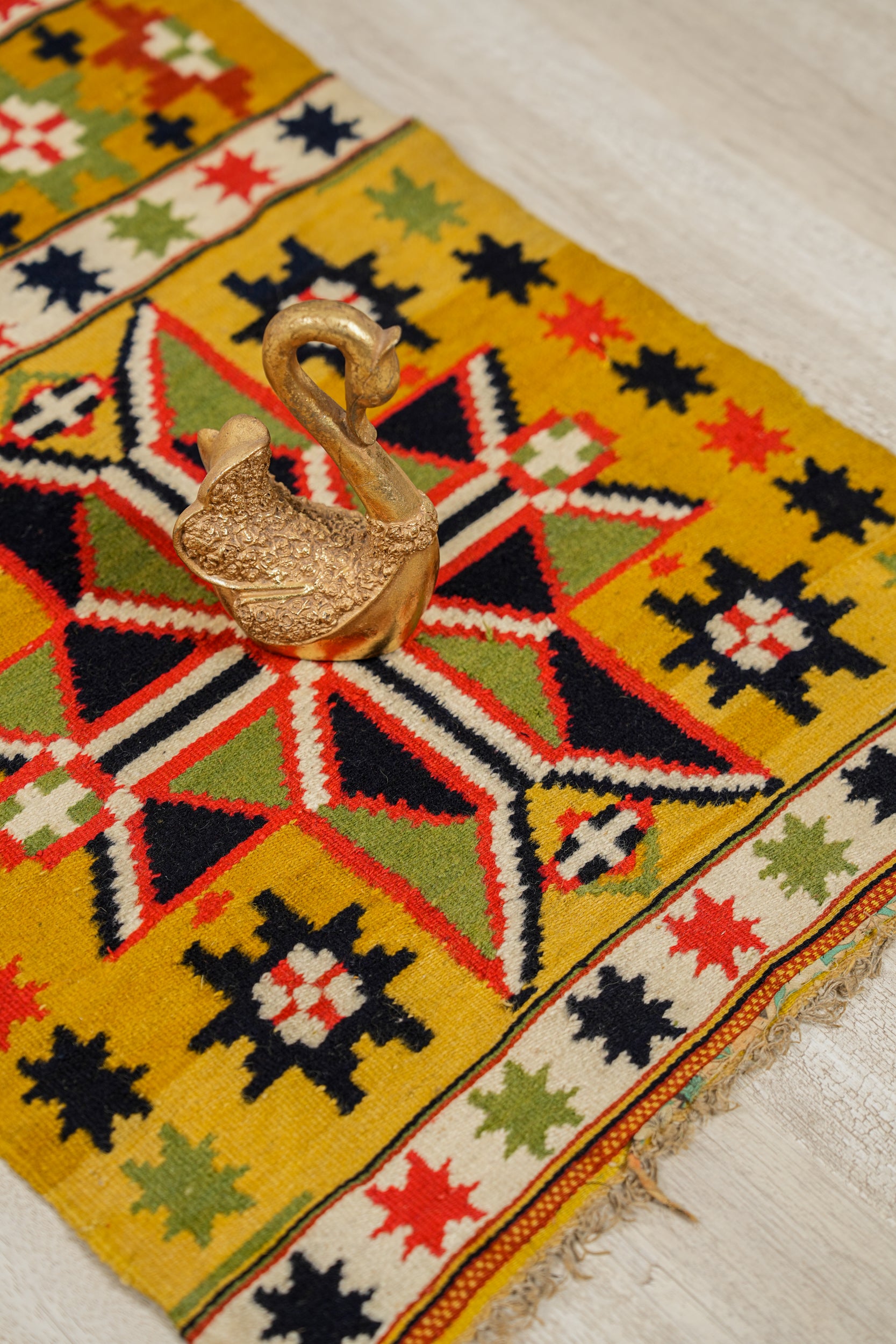 Antique Rollakan Swedish Textile 3'9" x 1'9"