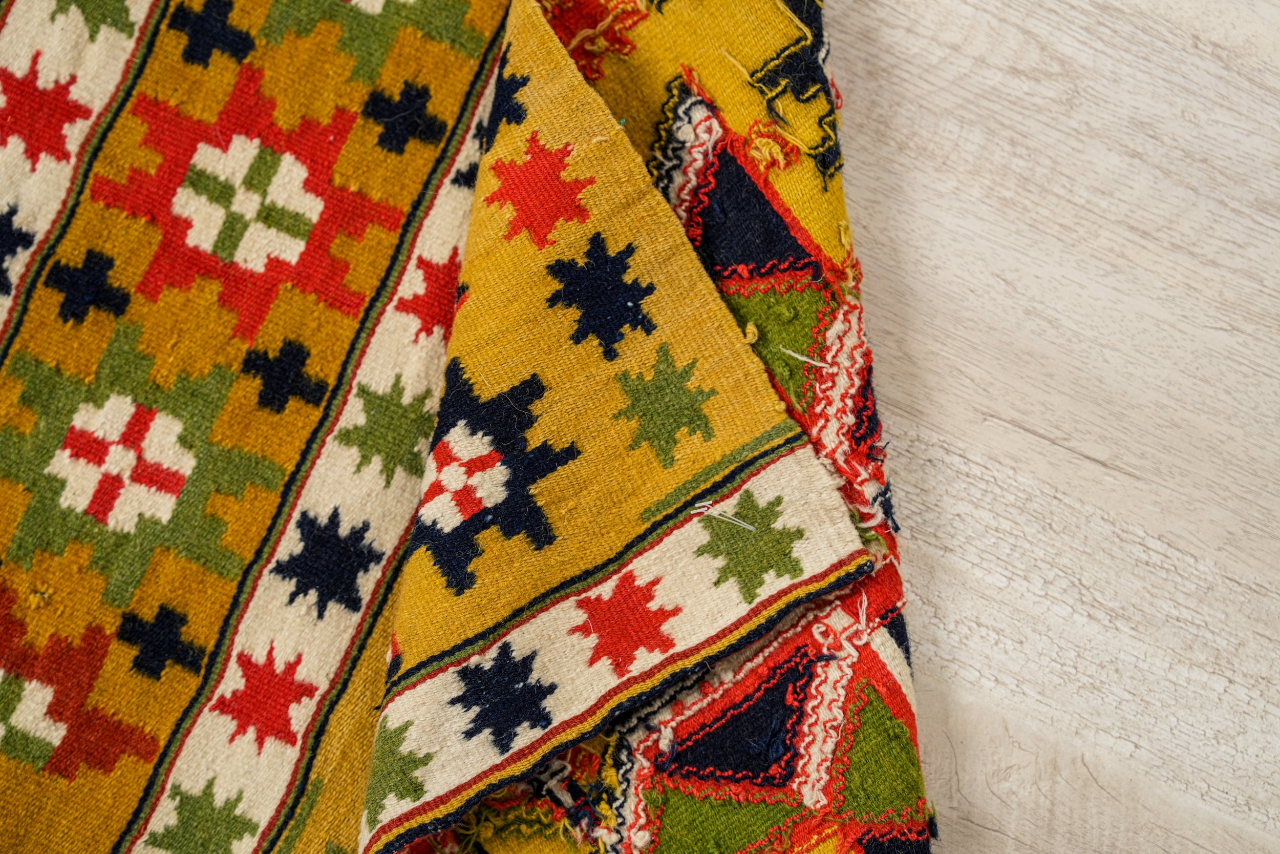 Antique Rollakan Swedish Textile 3'9" x 1'9"