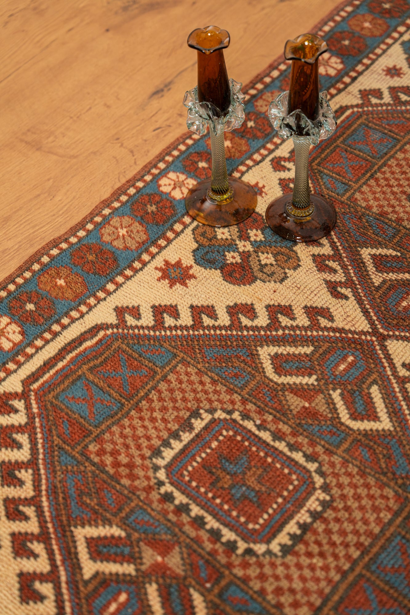 Antique Caucasian Kazak Rug 4'2" x 2'9"