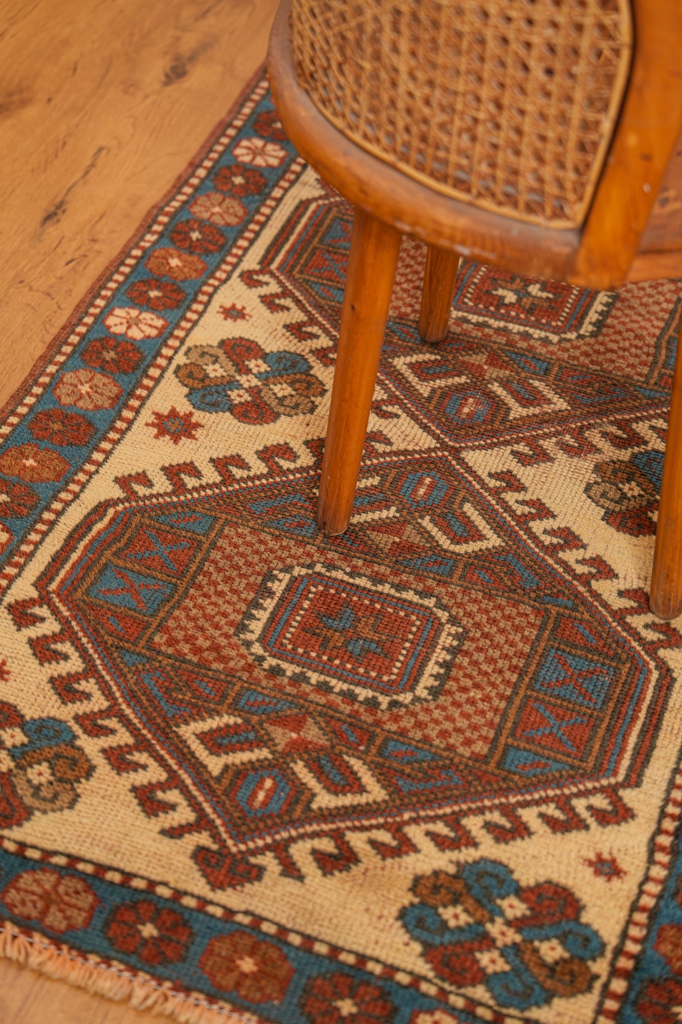 Antique Caucasian Kazak Rug 4'2" x 2'9"
