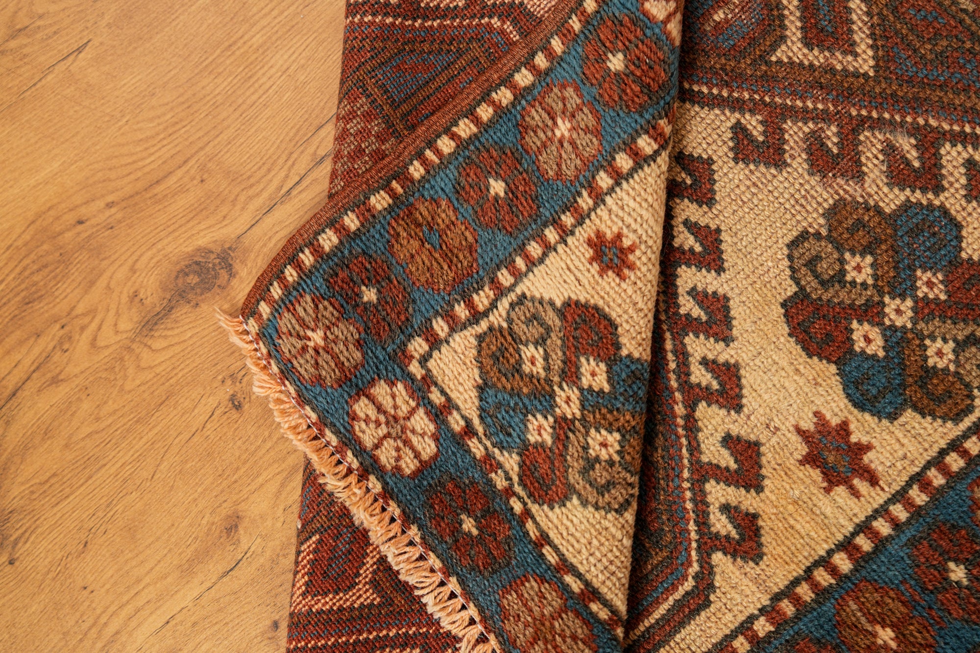 Antique Caucasian Kazak Rug 4'2" x 2'9"