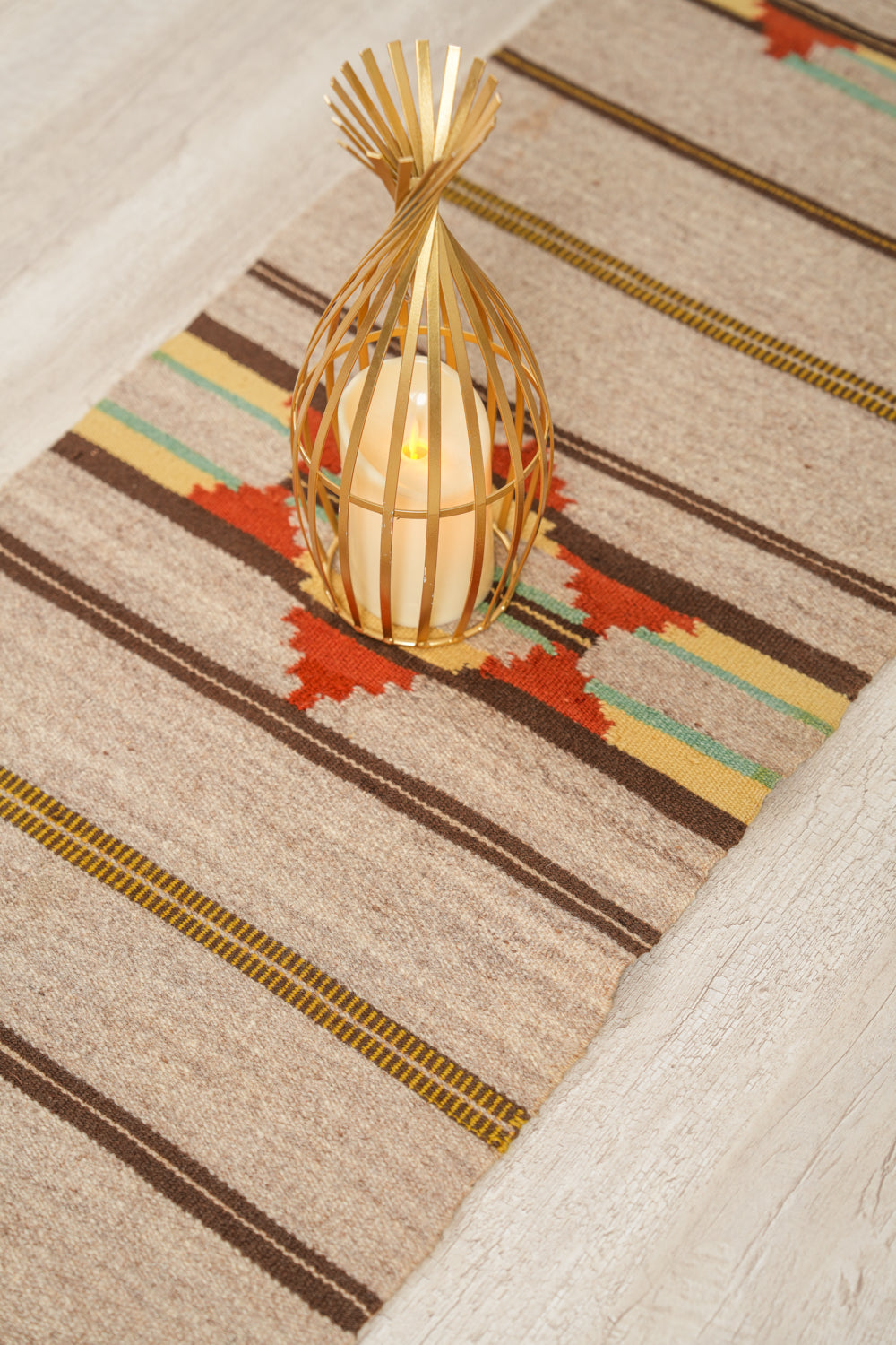 Vintage Scandinavian Table Runner Textile 4'8" x 1'5"