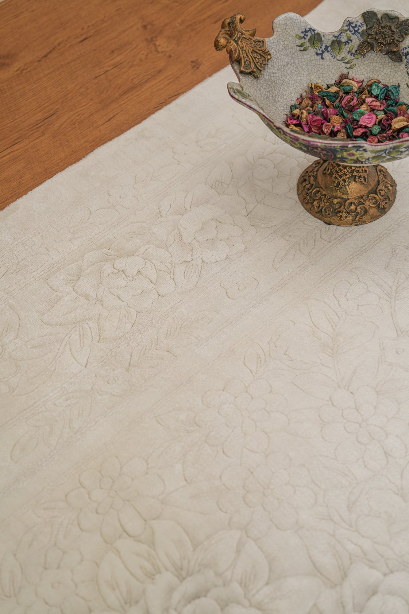 Vintage Chinese Floral Rug 9'8" x 7'9"