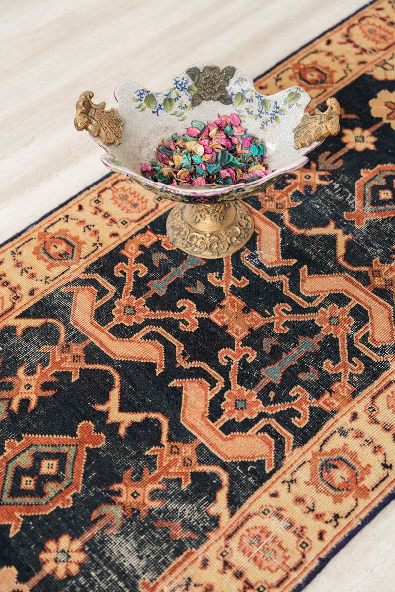 Vintage Chobi Hallway Runner rug 25'3" x 2'5"