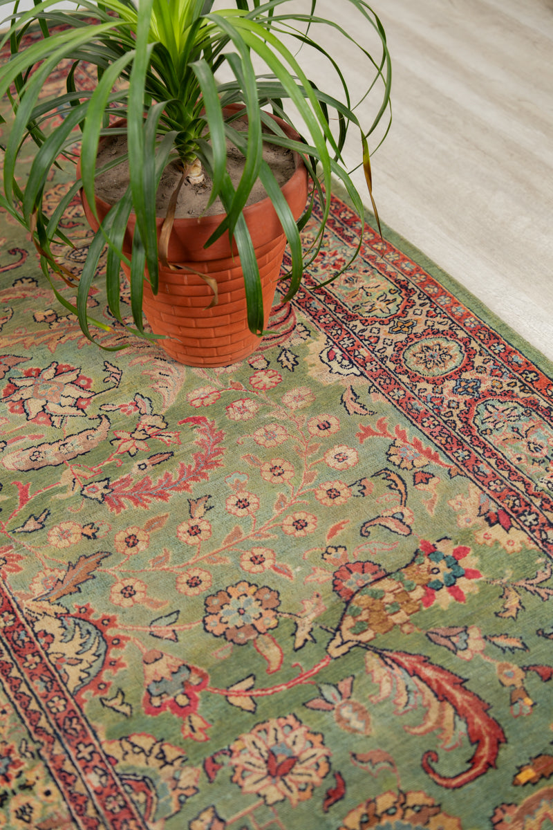 Antique Indian Agra Hallway Rug 20'9" x 3'6"