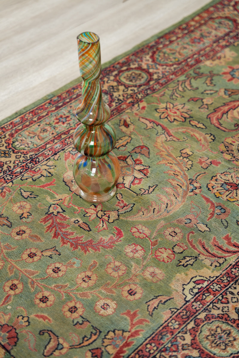 Antique Indian Agra Hallway Rug 20'9" x 3'6"
