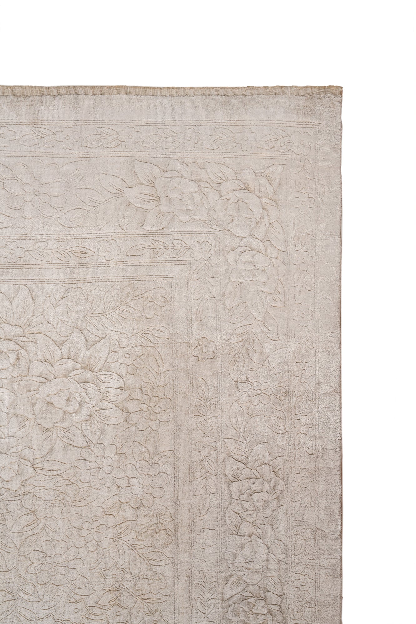 Vintage Chinese Floral Rug 9'8" x 7'9"