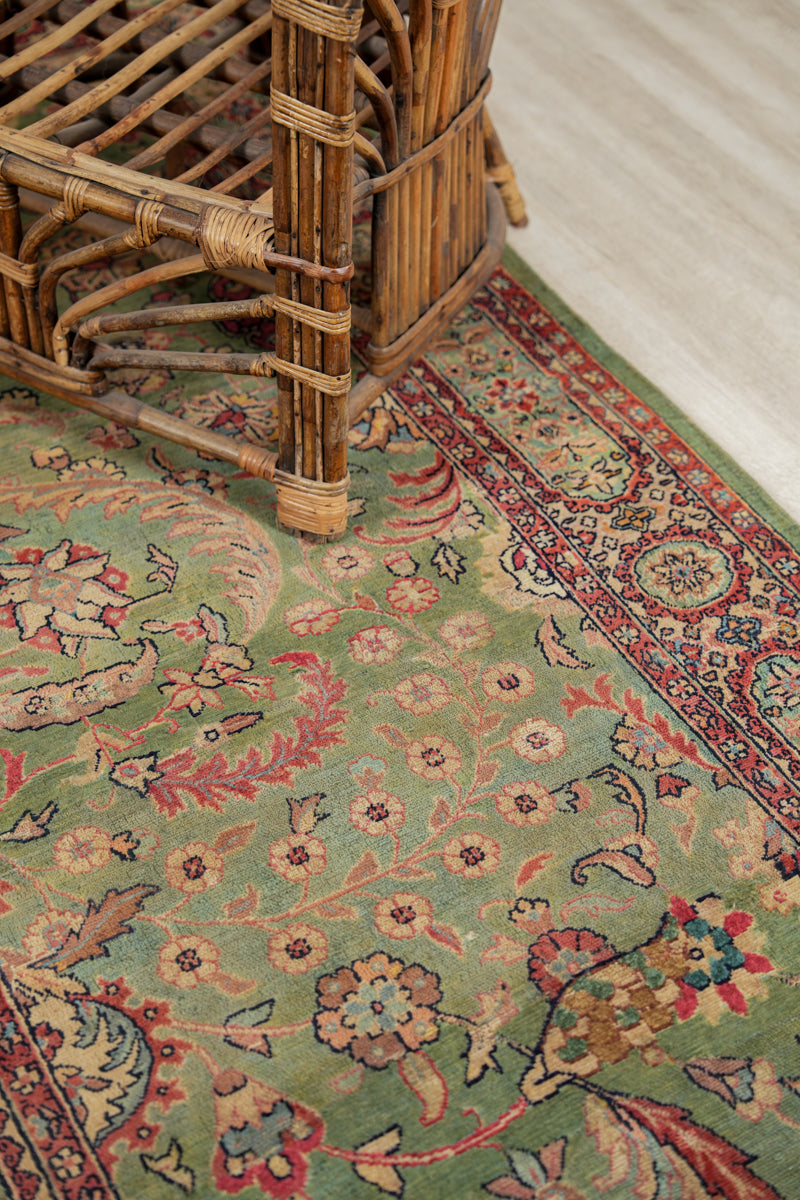 Antique Indian Agra Hallway Rug 20'9" x 3'6"