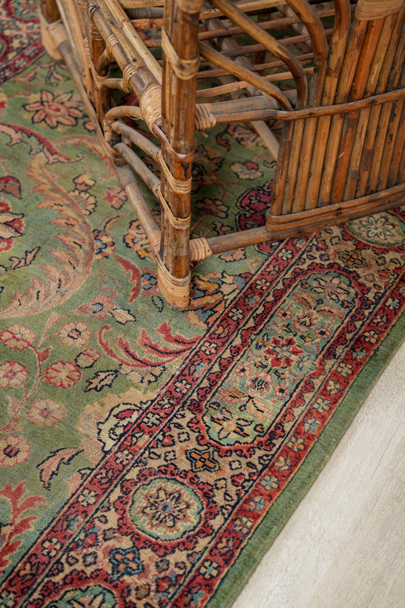 Antique Indian Agra Hallway Rug 20'9" x 3'6"