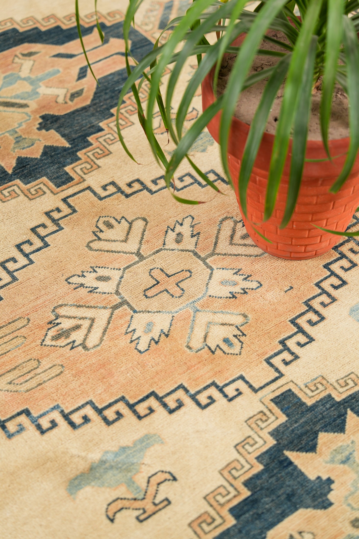 Vintage Afghan Kazak Rug 10'10" x 7'6"