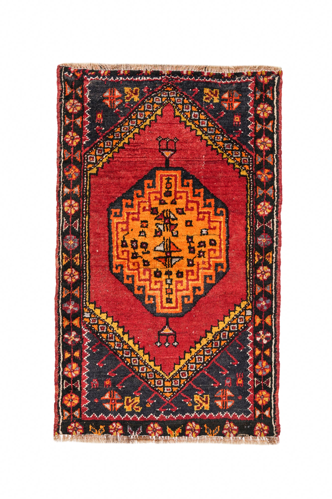 Vintage Turkish Rug 3'4" x 2'