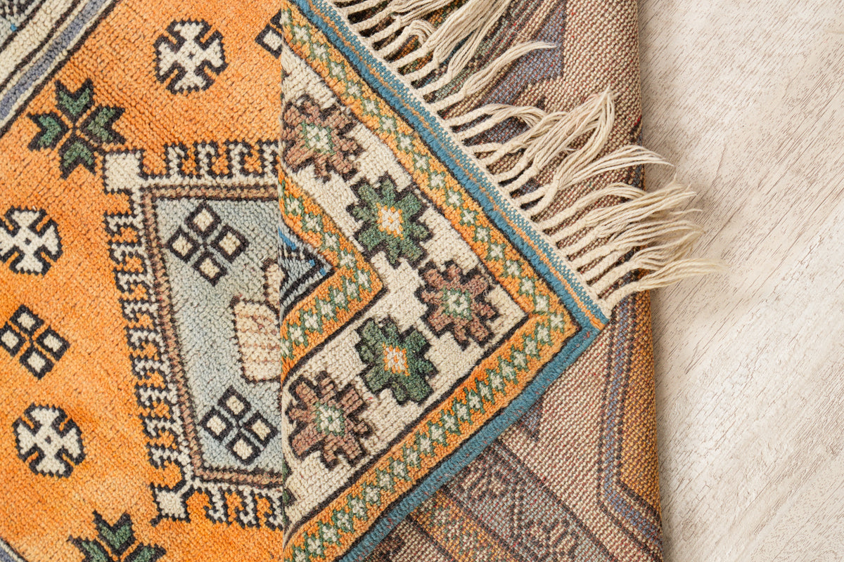 Vintage Turkish Kazak Rug 3'7" x 3'4"