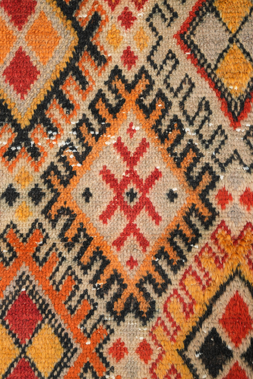 Vintage Moroccan Rug 4'2" x 2'9"