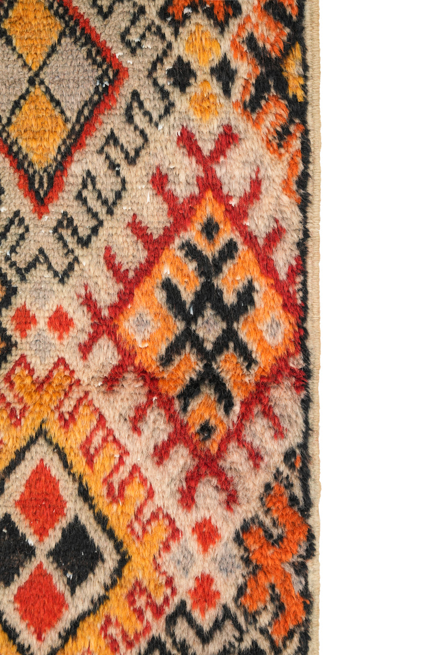 Vintage Moroccan Rug 4'2" x 2'9"