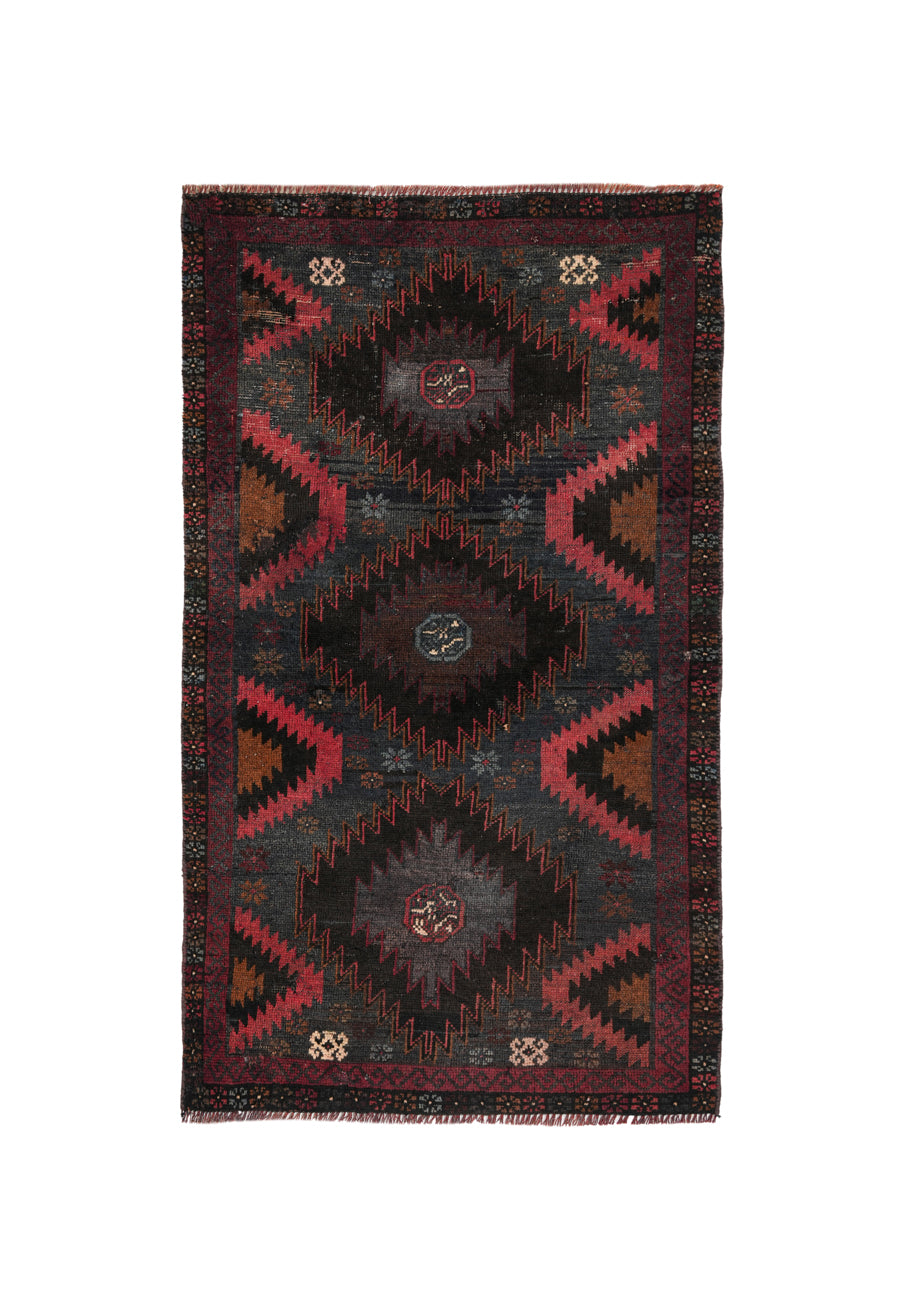 Vintage Turkmen Rug 4'1" x 2'6"
