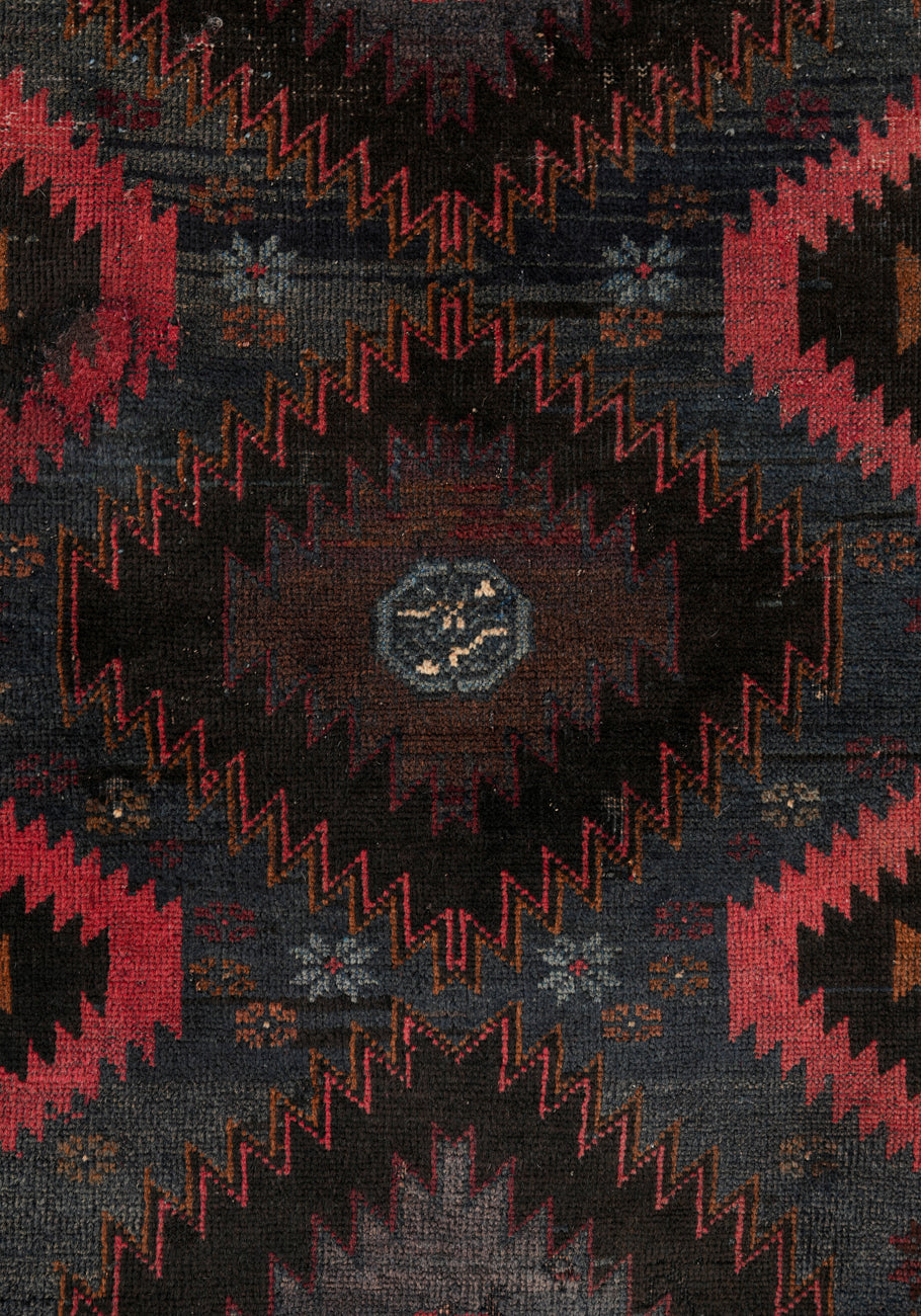Vintage Turkmen Rug 4'1" x 2'6"