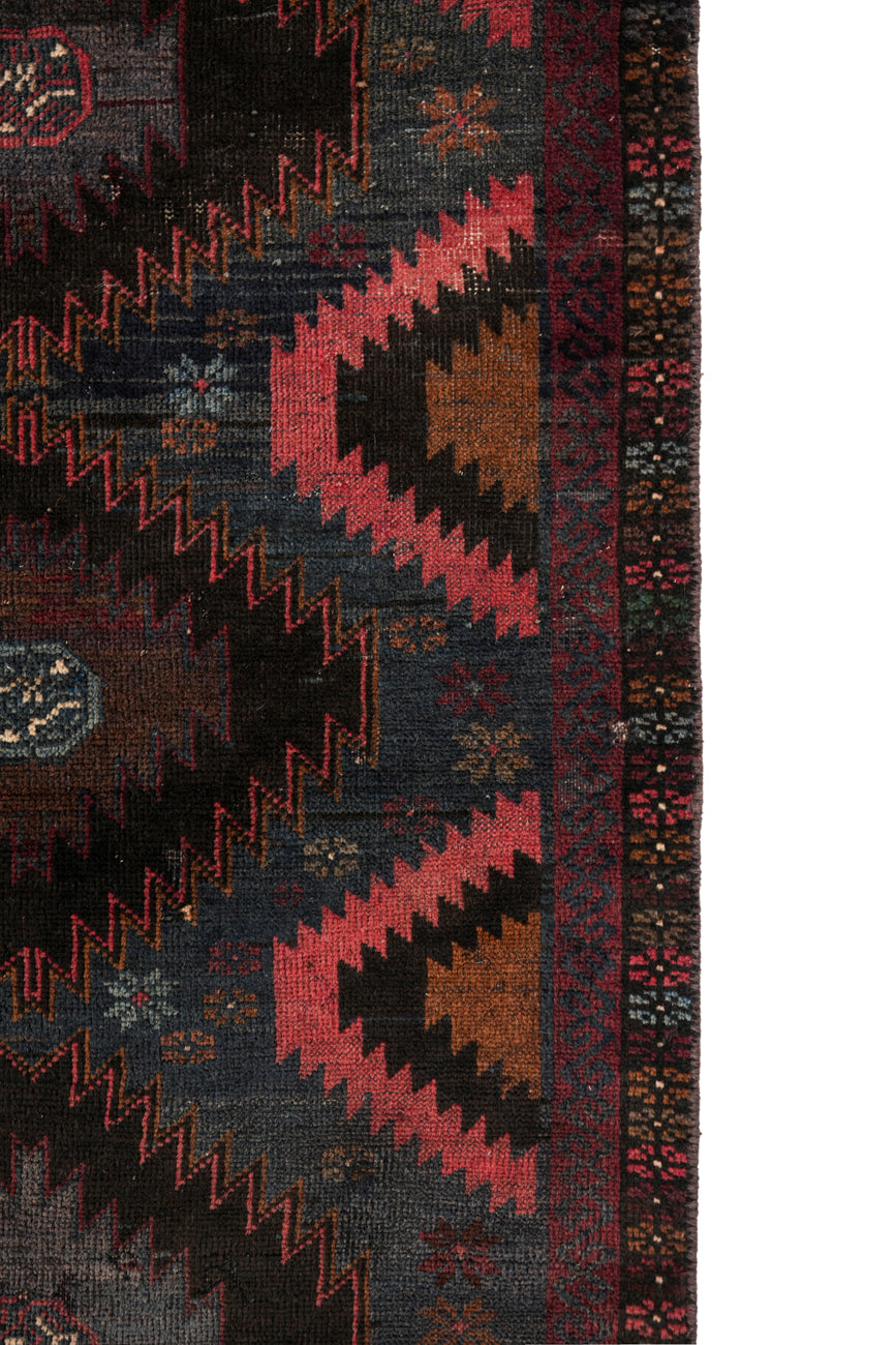 Vintage Turkmen Rug 4'1" x 2'6"