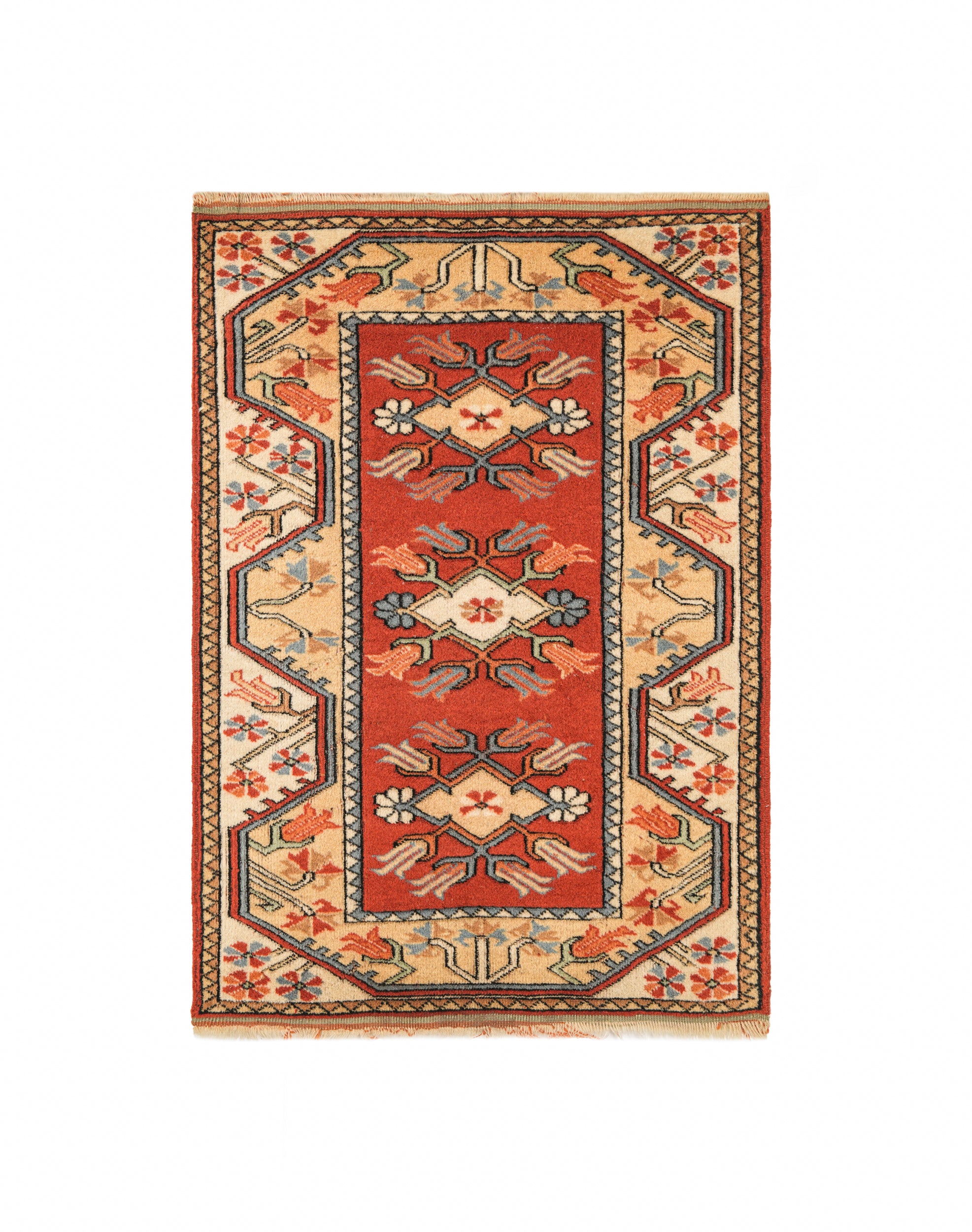 Vintage Turkish Milas Rug 4' x 2'10"