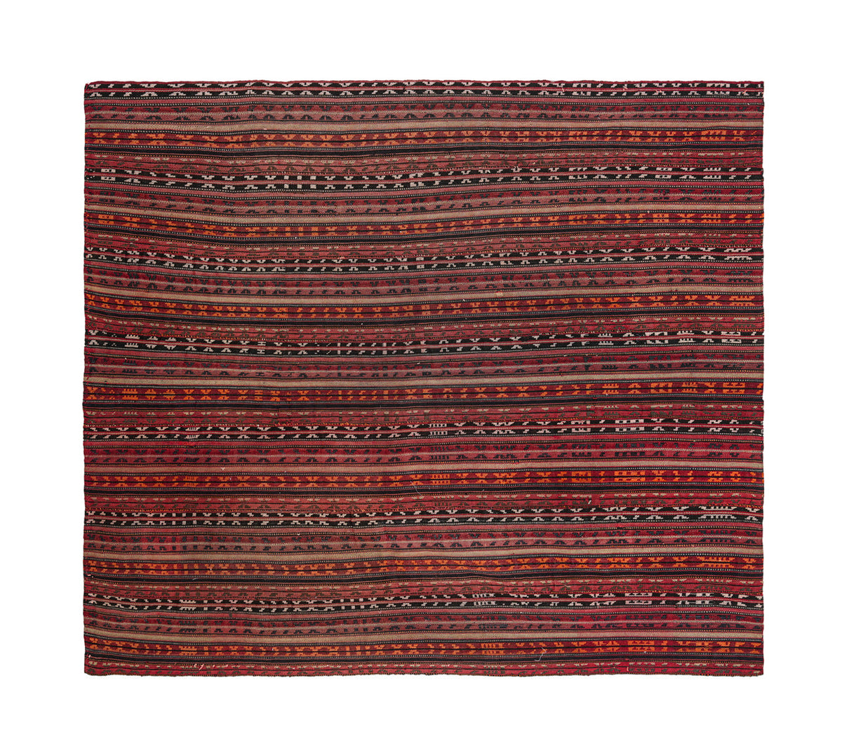 Antique Turkmen Jajim Kilim 6'1" x 5'5"