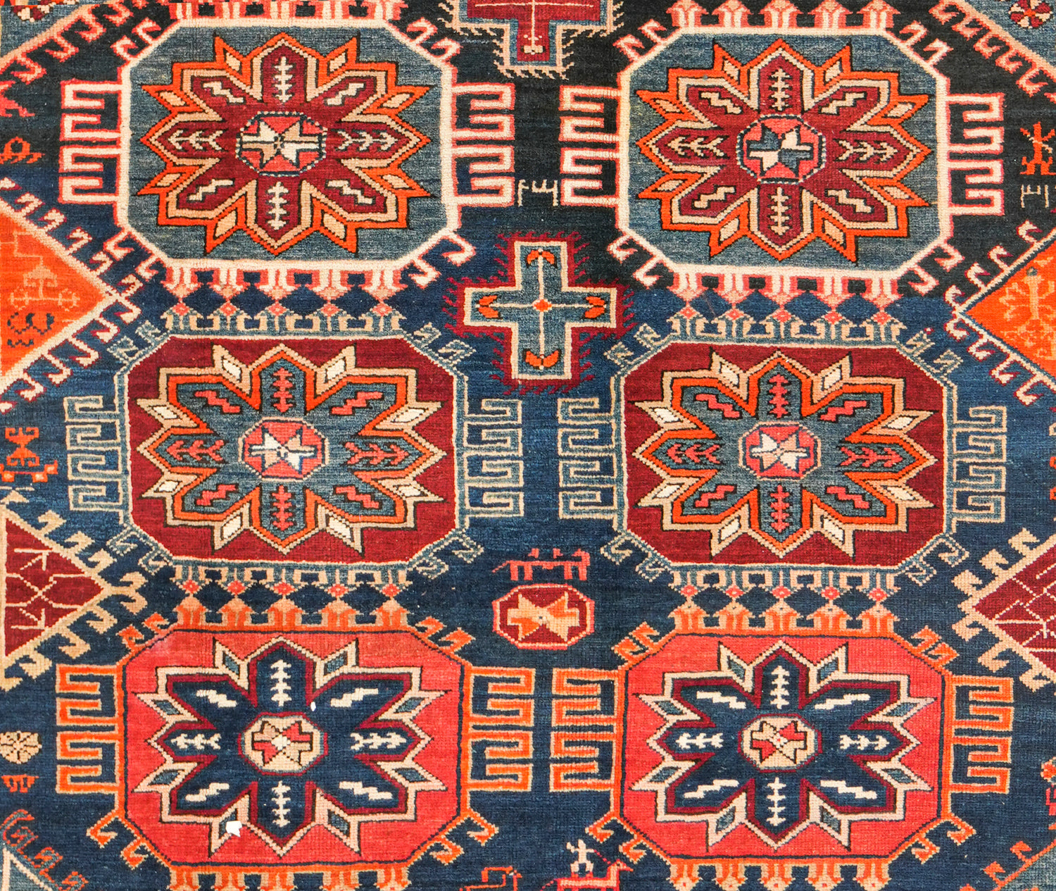 Antique Caucasian Shirvan Rug 9'7" x 5'5"