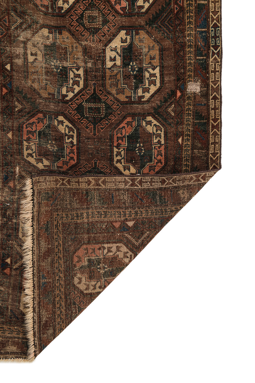 Vintage Turkmen Rug 5'9" x 3'