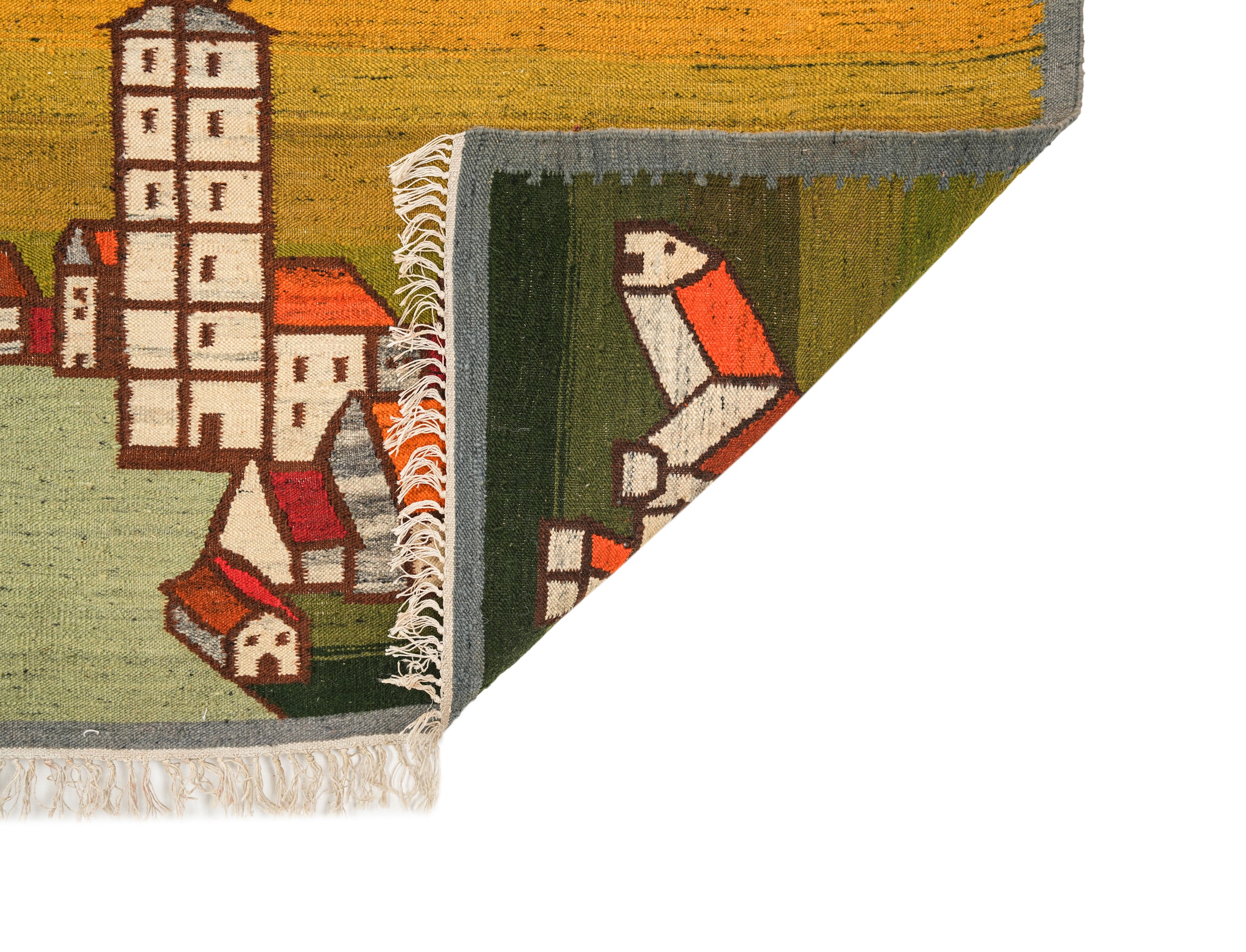 Vintage Polish Tapestry Kilim 5'3" x 3'2"