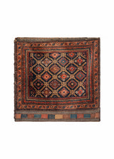 Antique Baloch Bag face Rug 2'4" x 2'3"