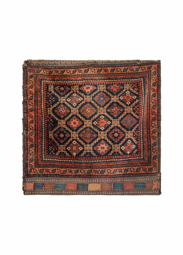 Antique Baloch Bag face Rug 2'4" x 2'3"