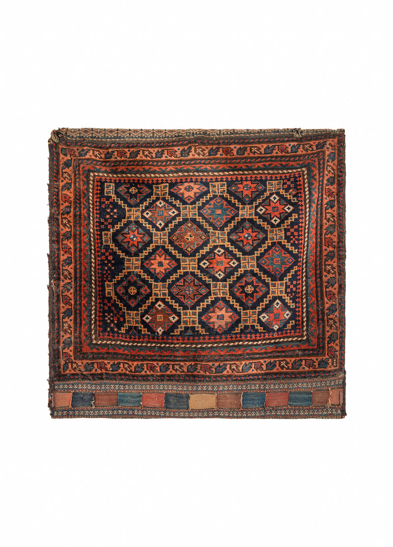 Antique Baloch Bag face Rug 2'4" x 2'3"