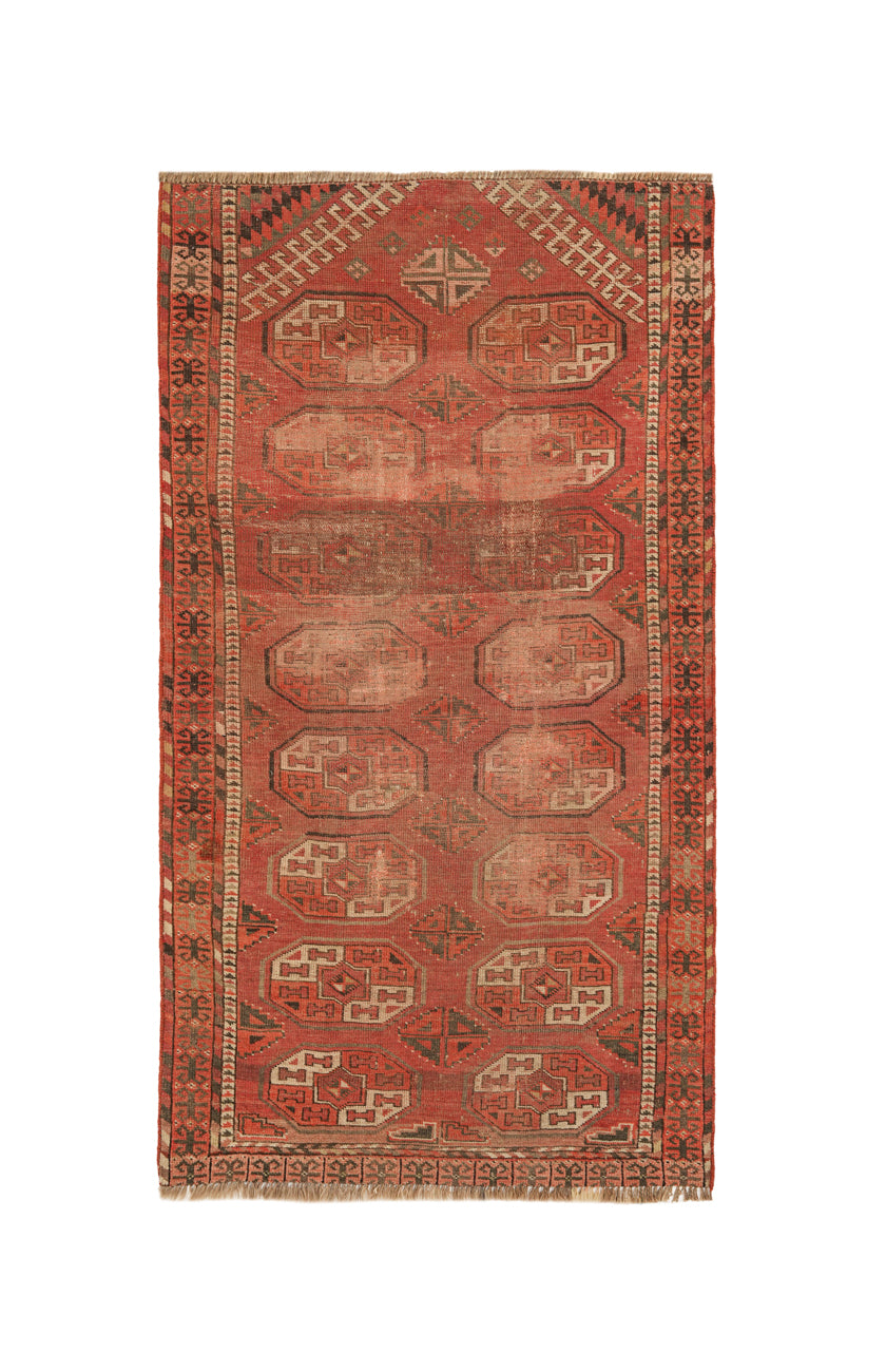 Vintage Turkmen Rug 4'8" X 2'8"