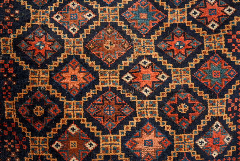 Antique Baloch Bag face Rug 2'4" x 2'3"