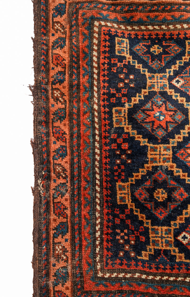 Antique Baloch Bag face Rug 2'4" x 2'3"