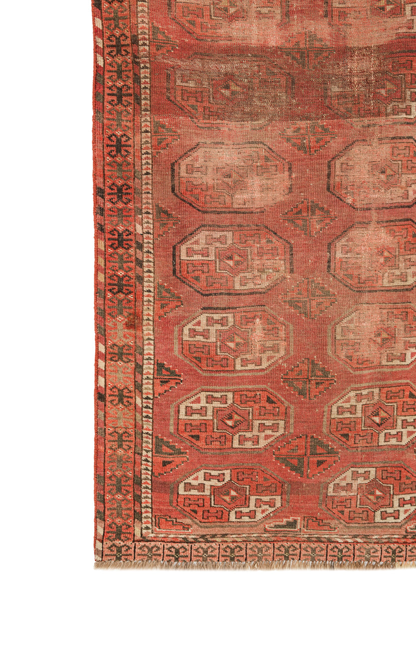 Vintage Turkmen Rug 4'8" X 2'8"