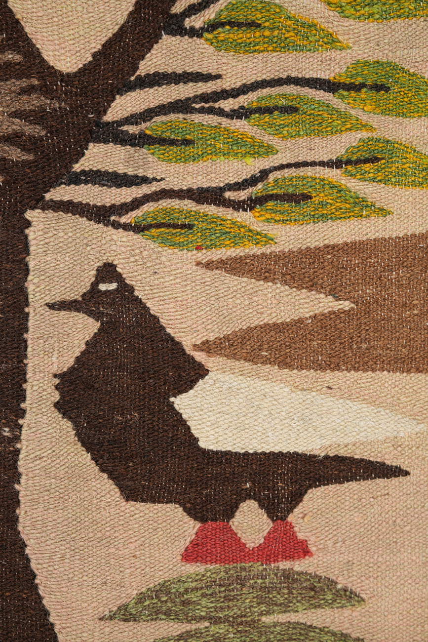 VINTAGE SWEDISH TAPESTRY  4'4" x 2'8"