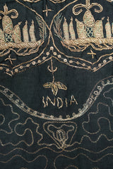 Vintage Indian Embroidery Textile 2'5" x 2'6"