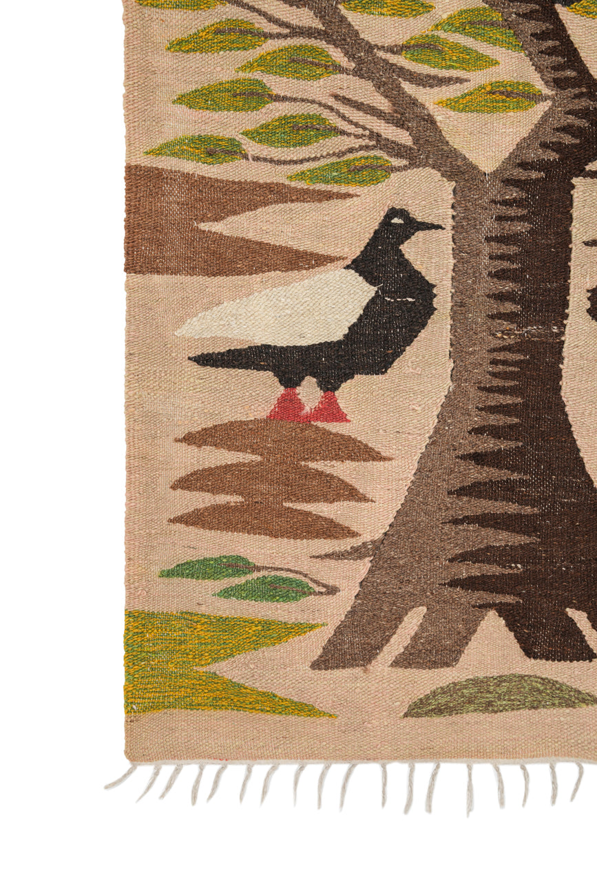 VINTAGE SWEDISH TAPESTRY  4'4" x 2'8"